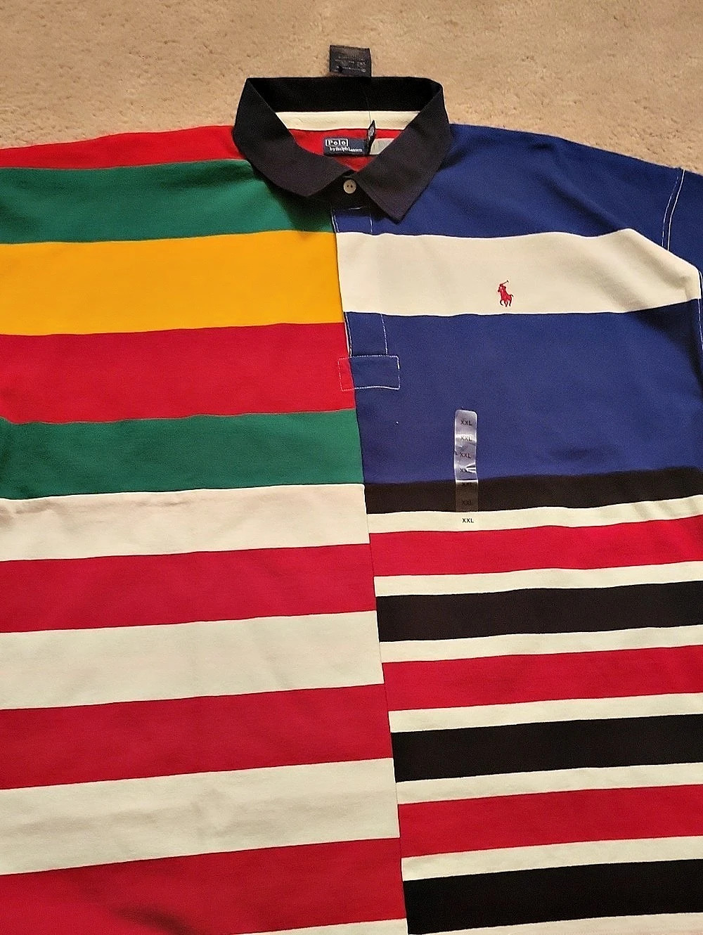Polo Ralph Lauren Patchwork Stripe Rugby Shirt